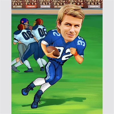 Football Player II Caricature from Photo - myDaVinci